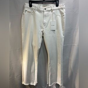 NWT DL1961 Bridget Bootcut High Rise Instasculpt Crop Jeans Raw Hem Size 32